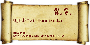 Ujházi Henrietta névjegykártya